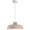 EKSED Lampada a Sospensione con Paralume in Metallo Rotondo da 300 mm in Colore Macaron, Lampada a Sospensione Moderna a Soffitto, Lampadario per Sala da Pranzo con Isola Cucina，Bianco，Rosa