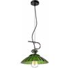 EKSED Lampadario Vintage in Vetro da 30cm con Base E27, Lampada a Sospensione Regolabile, Ideale per Soggiorno, Camera da Letto, Cucina (Verde)