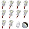 kpslucerna 10pz Mini Faretto LED 12V 0.5W, IP65 Impermeabile Spot Faretti Piccoli Da Incasso 220V, 10mm Spotlight Punto Luce Per Cartongesso Parete Scale Interne Vetrinetta Corridoi(Argento Bianco Freddo, 120°)