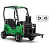 GarveeHome 12 V auto elettrica per bambini, carrello elevatore con tenda - giocattolo da costruzione a forchetta regolabile e pallet - ideale per interni ed esterni - regalo per bambine da 3 anni