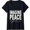 John Lennon Donna John Lennon - Immagina la pace Maglietta con Collo a V