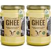 Exponatura Ghee biologico - burro chiarificato secondo l'antica ricetta Ayurvedica - solo da latte di mucche al pascolo - senza lattosio estremamente digeribile - Ghi (500 g) (Confezione da 2)
