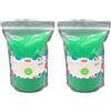 Hopser Food Fun 1 KG di zucchero colorato aromatizzato allo zucchero filato colorato | gusto Mela (Confezione da 2)