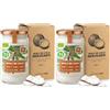 NaturaleBio Olio di Cocco Biologico Vergine 1000 ml. Crudo e Spremuto a Freddo. Organico e Naturale. Bio Nativo e non Raffinato. Origine Sri Lanka. (Confezione da 2)