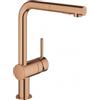 Grohe Minta 30 274 DA0 Miscelatore monocomando cucina con doccetta estraibile a 2 getti finitura Bronzo - Oro rosa - 30274DA0