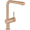 Grohe Minta 30 274 DL0 Miscelatore monocomando cucina con doccetta estraibile a 2 getti finitura Bronzo - Oro rosa spazzolato - 30274DL0