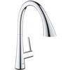 Grohe Zedra Touch 30 219 002 Miscelatore monocomando elettronico cucina con doccetta di servizio estraibile a 3 getti e pulsante di pausa finitura Cromo - 30219002