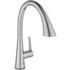 Grohe Zedra Touch 30 219 DC2 Miscelatore monocomando elettronico cucina con doccetta di servizio estraibile a 3 getti e pulsante di pausa finitura Cromo spazzolato - 30219DC2