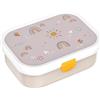Mepal - Porta Pranzo Campus - Porta Pranzo Bento per Bambini - Porta Pranzo con Scomparto Bento e Forchetta - Con Chiusura a Clip - Senza BPA e Lavabile in Lavastoviglie - 750 ml - Sunshine & Rainbow