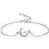 Belons Braccialetto per ragazze con gatto in argento Sterling 925 con ciondolo a forma di gatto sulla luna, per donne e bambini, catena regolabile, 7 48 inch, Argento Sterling 925