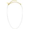 Purelei Enchant - Collana da donna con perle d'acqua dolce, regolabile (30/40 cm), luccicante ed elegante, in acciaio inox placcato oro o argento 18 carati, Länge: 30-40 cm, Acciaio inossidabile