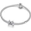 PANDORA Set di gioielli da donna: bracciale con ciondolo family (famiglia), argento 925, idea regalo senza tempo per le donne, accessorio alla moda 21106 20 cm