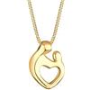 Elli Collana Donne Madre Bambino Cuore Legame in Argento Sterlino 925