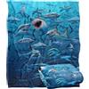 LOGOVISION Jq Licensing - Royce Mcclure Wish You Were Here Great Bianco Sharks Coperta super morbida al tatto setoso - 152 x 127 cm