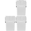 Keden Set di 3 bidoni raccolta KEDEN SORTIBOX per il riciclaggio, bianco, 75L