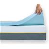 Ferlex - Topper viscoelastico 5 cm | 90 x 190 cm | particelle di gel | Sopramaterasso | Topper per materasso e divano