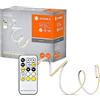 LEDVANCE FLEX COB 1.5m Strisce a LED TW RC, Yellow, 14W, 500lm, controllabile da caldo a freddo, tecnologia pannocchia, luce omogenea, telecomando, lunga durata, montaggio semplice, IP20