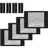 Omtofo 4 Pezzi Rete Portaoggetti Tasca Oganizer, 30 x 25 CM Universale Storage Mesh Net, Auto Selbstklebend Tasca Telo Protettivo Mesh Net per Universale per SUV, Truck di Auto, Facile Installazione