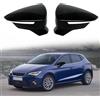 kswiown Cappuccio Dello Specchietto Retrovisore Compatibile con Seat Ibiza MK5 2017-2020 Leon MK3 5F ST/FR/Cupra 2012-2020 Arona KJ7 2017-2020, Tappo Copri Copertura per Auto -1 Paio Nero