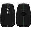 kwmobile Custodia Coprichiave Compatibile con Toyota con 2 tasti Smart Key Cover - Copri Telecomando Chiave Auto - Copri Chiavi Macchina nero / verde