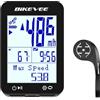 Bikevee Contachilometri GPS per Bicicletta con 9 Lingue, Ciclocomputer Bici Senza Fili, Schermo FSTN da 2,4, Velocità, Distanza e Altitudine, Impermeabile IPX7, Fino a 28 Ore di Batteria