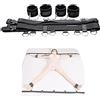 WreGmgg Cinghia da Yoga Multifunzionale, ausilio per Lo Yoga, 1pc, in Pelle, 4 Braccialetti 2 Cinghie, Dimensioni Uniformi, Nero, Camera da Letto all'aperto, Regalo Originale -Z