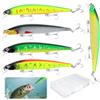 CYIOU 5 Pezzi Esche Artificiali Spinning Mare 14cm Attrezzatura da Pesca Accessori con te Una Scatola Portaoggetti Spoon Trout Area Amo A Tre Punte per Persico Luccio Luccioperca