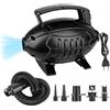 BORDEAG Pompa Ad Aria Elettrica,600W Con 5 Ugelli,Pompa Di Aria Elettrica,Pompa Gonfiabile Automatica,Pompa Per Materasso Gonfiabile Per Giardino Materasso Per Piscina