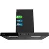 Cecotec Cappa Aspirante a T Bolero Flux TT 604400 Black A++, 60cm, 413,3m³/h Aspirazione, Classe A++, Controllo Touch Invisibile, Hand Movement Control, Funzione Booster, Filtri Lavabili