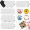 Suitedget 15pcs Mini Tela per Dipingere Magnete da Frigo Tele Piccole Quadri Quadrata a Forma di Cuore per Dipingere, Tele per Dipingere Bambini Personalizzata per Olio, Acrilici per Dipingere, Acquerello