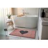 l&j Tappeto Bagno Antiscivolo 50x80 cm - Tappetino Bagno Shaggy, Tappeti Lavabile in Lavatrice, Ideale per Doccia, Vasca e Lavabo, Morbido Assorbente e Sicuro, Grigio, Rosa, Marrone, Beige (Rosa)