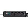 Brennenstuhl Brennenstu 4007123627608 - Sedia Power Strip, 4 prese, clip, 1,8 m, con interruttore, colore: Nero
