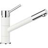 BLANCO KANO - Rubinetto da cucina monocomando bicolore - Girevole a 360°- Cromato/Bianco - 525030