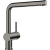 BLANCO LINUS | Rubinetto da cucina in acciaio satinato scuro | alta pressione | antiriflusso | cartuccia ceramica | qualità sicura dell'acqua e risparmio d'acqua