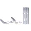 Alberts 215668 Maniglia per porta, per serrature da infilare, alluminio, anodizzato argento, 220 x 40 mm