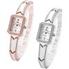 JewelryWe Orologio da Polso Da Donna Ragazze£¬Orologio Eleganti con Diamante Stress,Colore Argento/OroRosa,Regalo San Valentino Natale Festa della Mamma