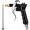 ANOMM Pistola ad Aria Compressa, Componenti per Compressori d'aria, Ugello di Pulizia per Pistola ad Aria Compressa con 1 asta di Soffiaggio Regolabile e Connettore BSP da 1/4 di Pollice(Nero)