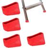 HAPPOW 4 piedini per scale da 50 x 20 mm, piedini in gomma per scala, resistenza allo scivolamento e riduzione del rumore, ricambio per scale pieghevoli, estensibili e da costruzione (rosso)