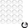 DALAETUS 20 Pezzi Copertura per Tubi Kit, 20mm Copri Tubi Termosifoni, Rosette per Termosifone, Rosette di Copertura (Bianco)