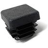 Design61, 10 tappi quadrati, 15 x 15 mm, con lamelle per dimensioni interne 11 - 13,4 mm