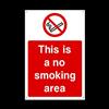 USSP&S This is a no smoking area cartello in plastica con 4 fori - no smoking/costruzione/locali/hotel (PS50)
