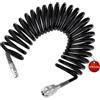 SRJQXH 5m Tubo Aria Compressa, Spirale Tubo Compressore, Diametro 10x6.5 mm Kit Compressore Aria, Nero, con Connettore, per Casa, Officina, Officina Meccanica