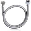 lrgnixs Tubo flessibile da 1 m, rubinetto in acciaio inox 304, tubo corazzato G1 da 2 pollici, connettore per miscelatore WC e doccia ad alta pressione flessibile