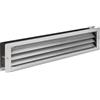 MLS Griglia di Ventilazione L 1000, Acciaio Inox, 465 x 106 mm | per Porte di 37-55 mm di Spessore, Griglia Rettangolare Comprensiva di Materiale di Fissaggio, Ventilazione per Porte