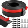 TTYSHIP® 5M Guarnizione Porta Garage, Guarnizione Soglia Porta Garage Autoadesive con 10 Chiodi per Contro Foglie, Sporco e Intemperie