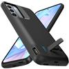 Giabuao Cover Batteria per Samsung Galaxy S21(7000mAh),Custodia con Batteria Ricaricabile Portatile Esterna Cover Protettiva Power Bank per Galaxy S21,Nero