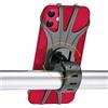TAIYUNWEI Supporto per telefono da bicicletta, girevole a 360°, regolabile e staccabile in silicone, supporto universale per telefoni con schermo da 4-6.5, compatibile con iPhone/Huawei Mate/Samsung Series