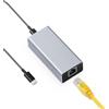 Binardat Convertitore da Poe a Type-C, IEEE802.3af/at Ethernet 10/100Mbps, Uscita di Ricarica 22W USB C 5V/3A o 9V/2,22A autoadattiva, Trasmissione Dati e Alimentazione per Smartphone/Tablet