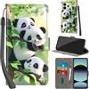 PHINIENLAND Cover per Xiaomi Redmi Note 14 4G PU Pelle Custodia Flip Panda