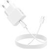 ACANDYA Caricatore Ultra-Rapido USB-C 25W e Cavo USB-C a Type-C da 1m, per Samsung Galaxy S26 S24 S23 A17 A26 A16 A35 A54 A53 A33 5G Z Flip7 FE Pixel 8 / per iPhone 15 17e Air, Bianco